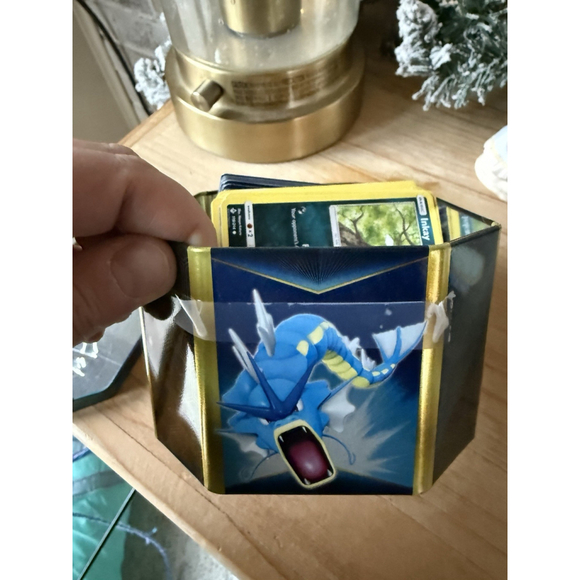 POKEMON HIDDEN FATES GYARADOS TIN W CARDS COLLECTIBLE - Picture 4 of 5